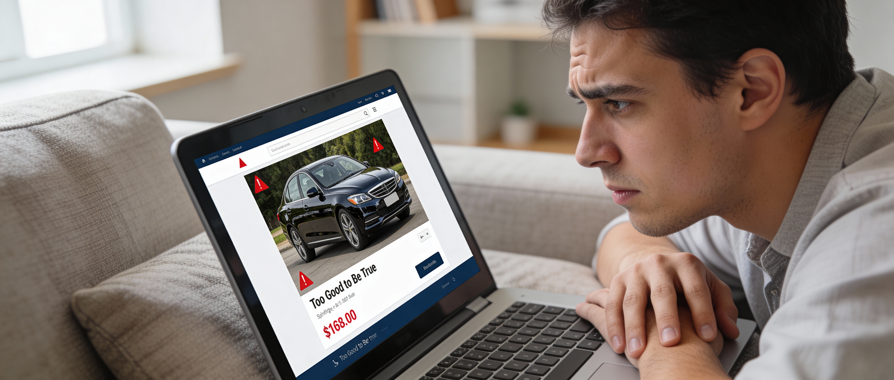 Fake car listing online scam too good to be true used car