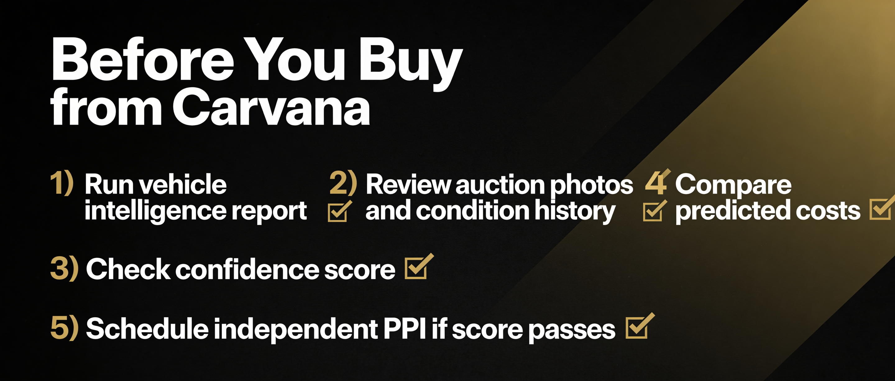 carvana vin check buyer checklist before purchasing from Carvana